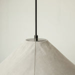 Cargar imagen en el visor de la galería, Lámpara colgante de lino plisado texturizado Zalen - Lámpara colgante de estilo tela neutra para dormitorio y sala de estar