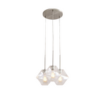Load image into Gallery viewer, Talvior Sculptural Lighting - 3-Light Faceted Chandelier in Versatile Finishes | Explore Collection