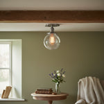 Load image into Gallery viewer, Glorica Glass Minimalist Globe Ceiling Fixture for Bedroom & Office