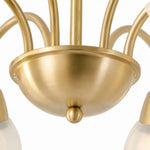 Załaduj obraz do przeglądarki galerii, Close-up of the brushed gold central chandelier body