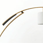 Bild in die Galerieansicht laden, AstraLoop Moderne Bogen-Stehlampe mit Stoffschirm – Elegantes Schlankes Gebogenes Metall-Design für Innenräume