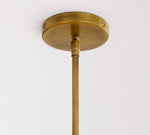 Afbeelding laden in galerijweergave, Auria met de hand geblazen glazen metalen kroonluchter - hedendaags messing ontwerp