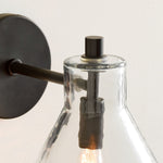 Afbeelding laden in galerijweergave, Glavira gerecyclede glazen dubbele wandlamp - binnen messing wandverlichting