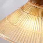 Cargar imagen en el visor de la Galería, Lit amber pleated shade texture detail