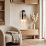 Bild in die Galerieansicht laden, Strandia Minimalistische Wandleuchte mit Gebogenem Arm – Japandi-Stil Akzentlicht für Flur