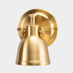 Załaduj obraz do przeglądarki galerii, Brass wall lamp front view