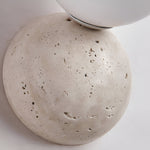 Load image into Gallery viewer, Travertine Round Glass Wall Fixture