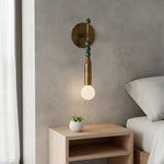 Carica l'immagine nella visualizzazione Galleria, Dotmelle Lampada da Parete Contemporanea - Applique Artistica in Marmo e Ottone per Camera da Letto o Ingresso