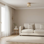 Afbeelding laden in galerijweergave, Travira Wabi Sabi Plafondlamp Organisch Gestructureerde Marmeren Plafondlamp voor Hal