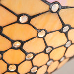 Afbeelding laden in galerijweergave, TF Pearl Handgemaakte Tiffany Plafondlamp – Art Deco Glas-in-Lood Lamp voor Hal of Woonkamer