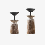Afbeelding laden in galerijweergave, Short and tall candle holder set