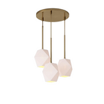 Load image into Gallery viewer, Talvior Sculptural Lighting - 3-Light Faceted Chandelier in Versatile Finishes | Explore Collection