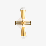 Load image into Gallery viewer, Pyralis Cone Art Deco Brass Sconce - Industrial Vanity Light