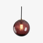 Charger l'image dans la visionneuse de la galerie, Suspension globe en verre et métal Lunorie – Suspension sculptée réglable pour espaces de repas