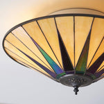 Load image into Gallery viewer, TiffStar Elegant Art Glass Flush Ceiling Light - Vintage-Inspired Ceiling Fixture for Home Interiors