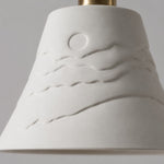 Cargar imagen en el visor de la Galería, Raised sunset relief detail on the ceramic shade