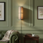 Afbeelding laden in galerijweergave, Cylume Cilinder Stoffen Stekker Wandlamp - Minimalistische Wandkandelaar voor Slaapkamer Woonkamer