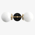 Load image into Gallery viewer, Lumio Globe Art Deco Vanity Light -  Opal Globe Bathroom Sconce