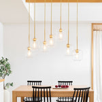 Load image into Gallery viewer, Lumivelle Sculptural 7-Light Chandelier – Adjustable Height Modern Glass Pendant