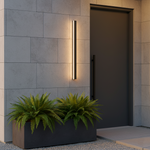 Load image into Gallery viewer, Edge Smooth Minimalist Linear Metal Outdoor Wall Lamp