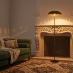 Afbeelding laden in galerijweergave, Lustrona metalen staande vloerlamp – moderne halfkoepel kap accentverlichting voor woninginrichting