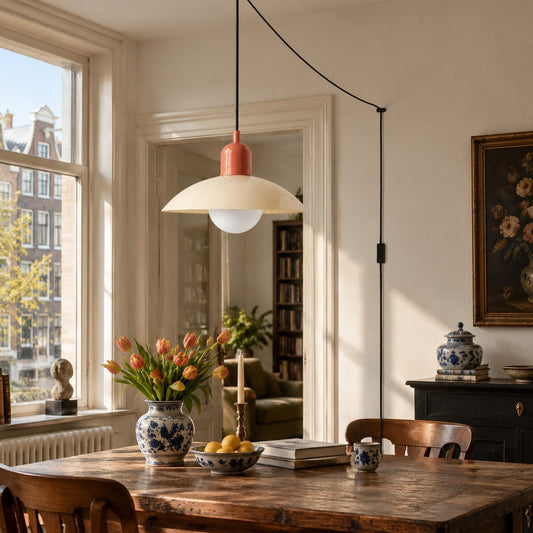 Mid Century Bauhaus Dining Room Plug-in Pendant Light