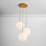Load image into Gallery viewer, Selvion Asymmetric Glass Ball Chandelier for Dining Room & Living Room