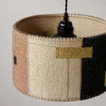 Cargar imagen en el visor de la Galería, Natural Loofah Woven Pendant Lamp Wabi Sabi Patchwork Hanging Light