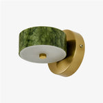 Cargar imagen en el visor de la Galería, Style B short green jade wall lamp with integrated LED
