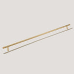 Load image into Gallery viewer, Knurled T-Bar Pulls – Brushed Brass & Steel Handles