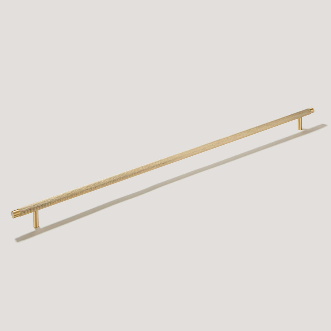 Knurled T-Bar Pulls – Brushed Brass & Steel Handles