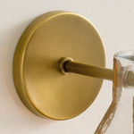 Afbeelding laden in galerijweergave, Glavira gerecyclede glazen dubbele wandlamp - binnen messing wandverlichting