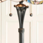 Afbeelding laden in galerijweergave, TF Sullivan Tiffany Vloerlamp - Bloemmotief Gebrandschilderd Glas Ontwerp voor Studie of Woonkamer