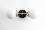 Load image into Gallery viewer, Lumio Globe Art Deco Vanity Light -  Opal Globe Bathroom Sconce