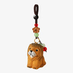 Załaduj obraz do przeglądarki galerii, Hand carved wooden lion hanging ornament natural wood