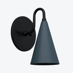 Load image into Gallery viewer, Curva Metal Cone Shade Sconce – Vintage Brass Wall Light for Entryway or Stairwell