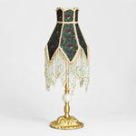 Cargar imagen en el visor de la Galería, French vintage beaded fringe table lamp