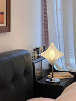 Load image into Gallery viewer, Art Deco Star Table Lamp - Frosted Glass Light for Modern Bedrooms - Astris Lyra