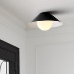 Load image into Gallery viewer, Brivana Sculpted Glass Flush Mount Light for Bedroom & Living Room