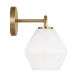 Load image into Gallery viewer, Merin Metal & Glass Sculptural Wall Sconce for Vanity & Bathroom