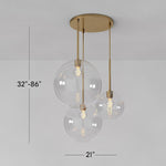 Load image into Gallery viewer, Selvion Asymmetric Glass Ball Chandelier for Dining Room & Living Room