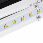 Załaduj obraz do przeglądarki galerii, Close view of the LED module inside the black wall light