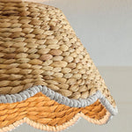 Afbeelding laden in galerijweergave, Ruvest Farmhouse Opbouw Plafondlamp - Schelpvormige Rotan voor Warme Interieurs