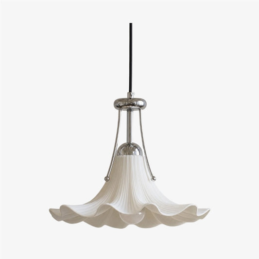 Lámpara colgante floral artística Cazelle – Lámpara escultórica moderna para áreas de estar y comedor
