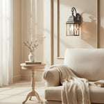 Load image into Gallery viewer, Frostine Traditional Outdoor Wall Light - Leaded Water Glass Lantern for Porch and Patio Lighting