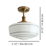 Afbeelding laden in galerijweergave, Talos Mid-Century Modern Ronde Glazen Opbouwlamp