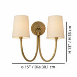 Bild in der Galerieansicht laden, Hollis Moderner Eleganter Leinen-Schirm Doppel-Wandlampe