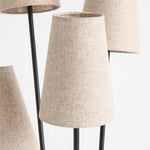 Load image into Gallery viewer, Duova 4 Light Floor Lamp – Fabric Shade Floor Lamp for Reading Corners or Living Spaces