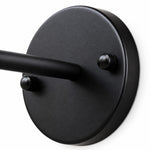 Załaduj obraz do przeglądarki galerii, Close view of black round wall plate and arm connection