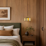 Cargar imagen en el visor de la Galería, Vintage glass pendant light in a cozy bedroom